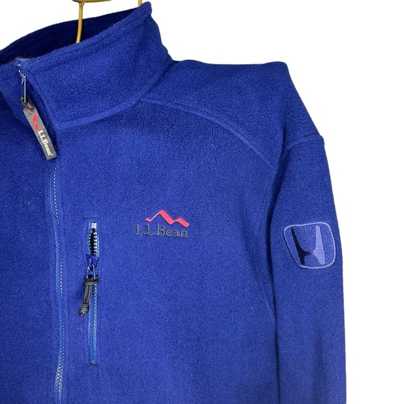 Vintage L.L. Bean Outdoors Fleece Full Zip Jacket - Mens Size L - Royal Blue - Picture 4 of 8